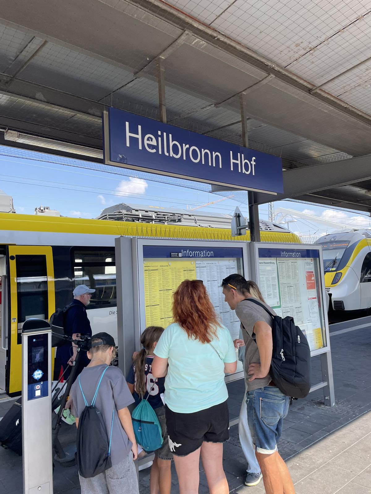 Tågbyte i Heilbronn